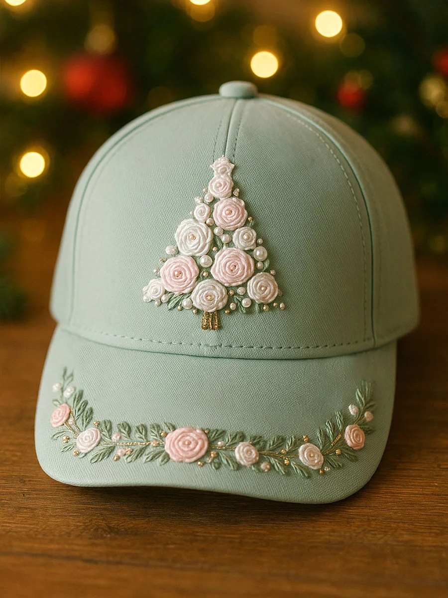 Christmas Tree Art Print Casual Unisex Hat