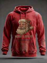 Men's Santa Claus Print Casual Hoodie