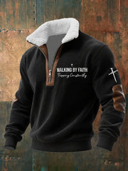 Men's Walking by Faith Tripping Constantly Zip-up Hoodie