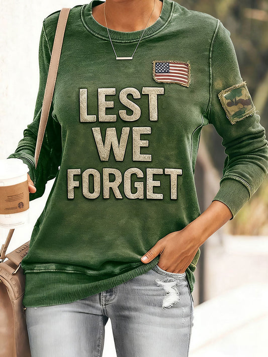 Women's Lest We Forget Casual Sweatshirt