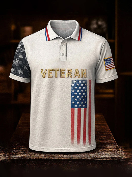 Men's Red Friday Veteran Print Casual Top