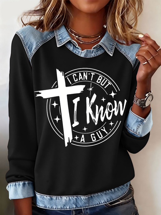 Women's I Can't But I Know A Guy Print Sweatshirt