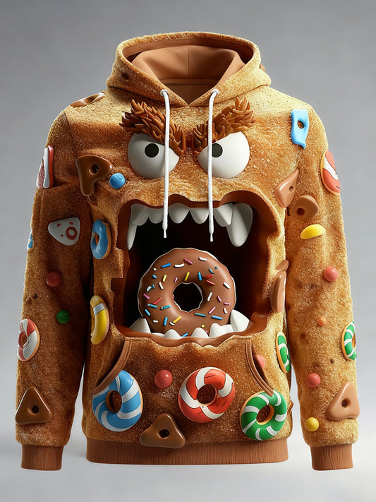 Men's Retro Christmas Printed Hoodie