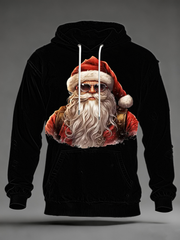 Men's santa claus Oversized Drop-Shoulder Hoodie with Pockets