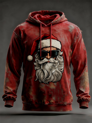 Men's santa claus Drop-Shoulder Hoodie (No Pockets)