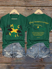 Women'sHurricane Melissa Jamaica Stronger Than The Storm Pray For Jamaica V-Neck Tee