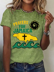 Women's Hurricane Melissa Jamaica Stronger Than The Storm Pray For Jamaica Tee