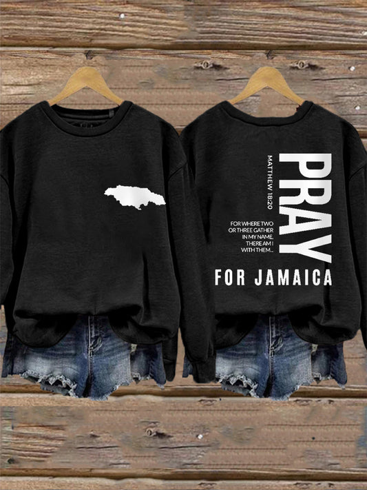 Women's Hurricane Melissa Jamaica Stronger Than The Storm Pray For Jamaica Sweatshirt