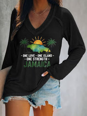 Women's Hurricane Melissa Pray For Jamaica Print Tops