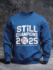 Men's Baseball World Series Champions 2025 Print Casual Sweatshirt