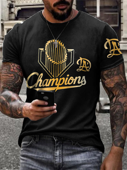 Men's  Baseball Lover Champion Printed T-shirt