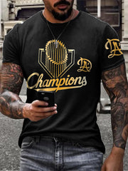 Men's  Baseball Lover Champion Printed T-shirt