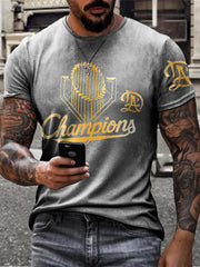 Men's  Baseball Lover Champion Printed T-shirt