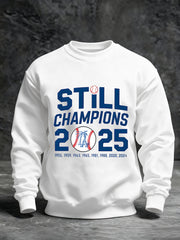 Men's Baseball World Series Champions 2025 Print Casual Sweatshirt