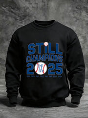Men's Baseball World Series Champions 2025 Print Casual Sweatshirt