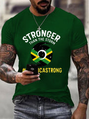 Men's Hurricane Melissa Jamaica Stronger Than The Storm Pray For Jamaica Tee