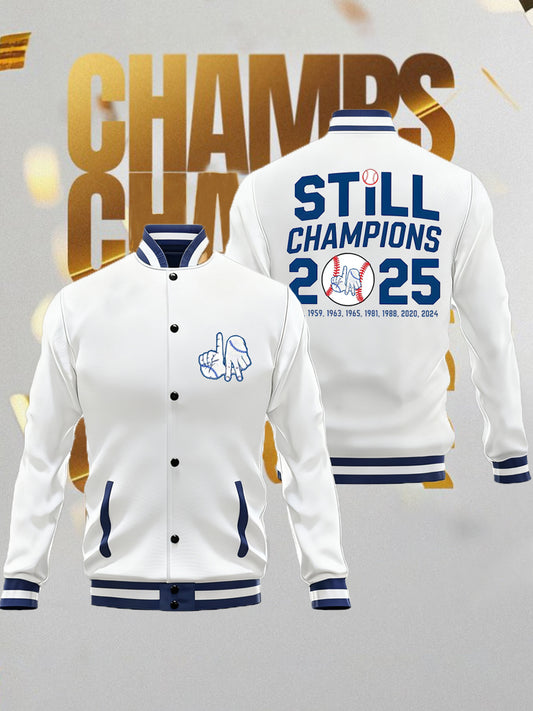 Men's Baseball World Series Still Champions 2025 Print Casual Baseball Jacket