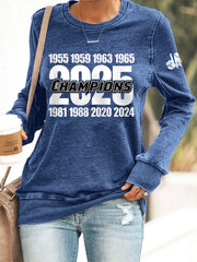 Women's Baseball World Series Still Champions 2025 Print Casual Sweatshirt