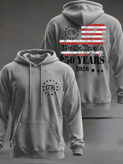 Men's United States 250 Years Printed Casual Hoodie