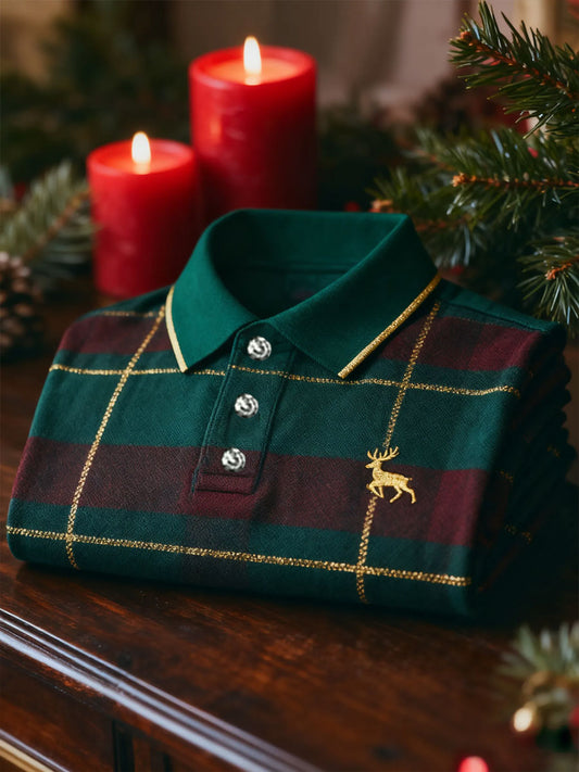 Men's Christmas Business Art Printed Shirt