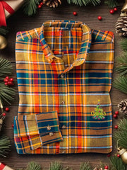 Men's Christmas Business Art Printed Shirt