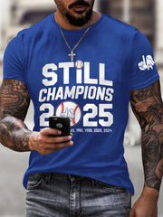 Men's Baseball World Series Still Champions 2025 Print Casual Tee
