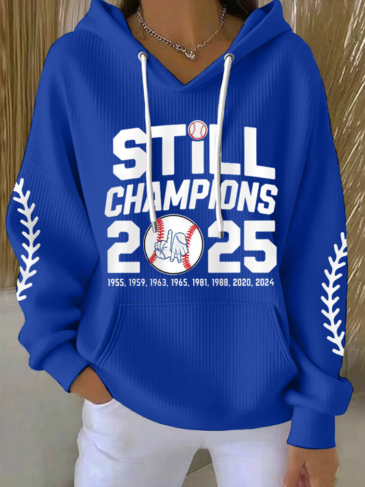 Women's Baseball World Series Still Champions 2025 Print Casual Hoodie