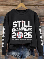Women's Baseball World Series Still Champions 2025 Print Casual Sweatshirt