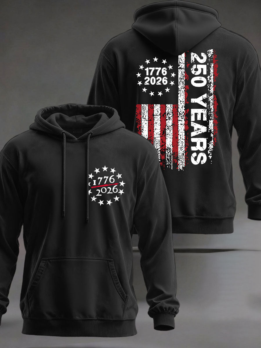Men's United States 250 Years Printed Casual Hoodie