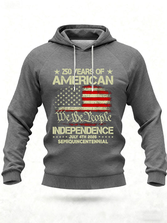 Men's United States 250 Years Printed Casual Hoodie