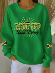 Women's Retro Jamaican Spirit Oversized Sweatshirt