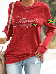 Women's Jamaica strong Polyester Waisted Sweatshirt