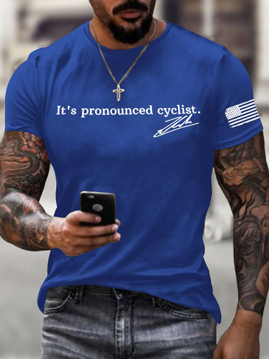 Men's It’s Pronounced Cyclist Print T-Shirt
