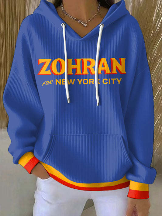 Women's Zohran for NYC New York Mayor Printed Hoodie