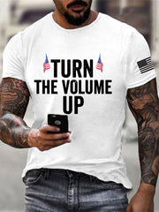 Men's Turn the Volume Up Printed T-shirt