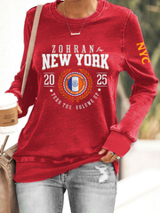 Women's Zohran For New York City Polyester Waisted Sweatshirt