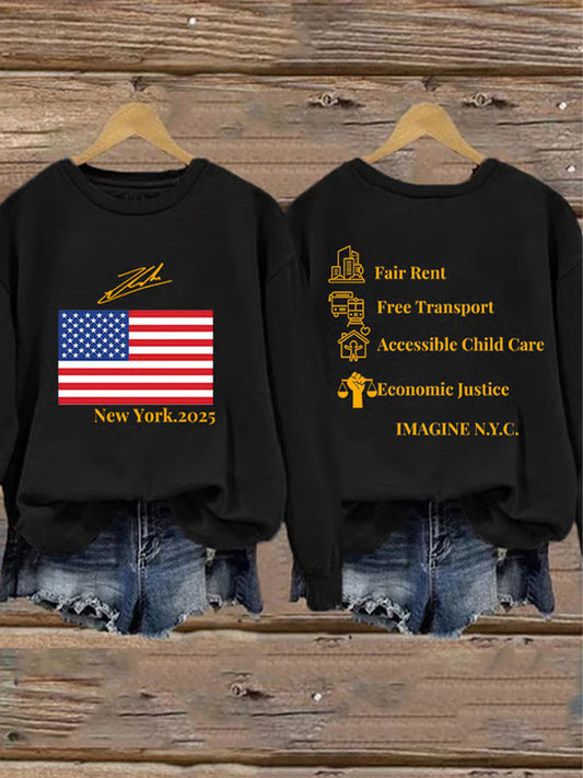 Women's Imagine New York Print Sweatshirt