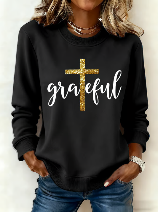 Women's Grateful Cross Casual Sweatshirt