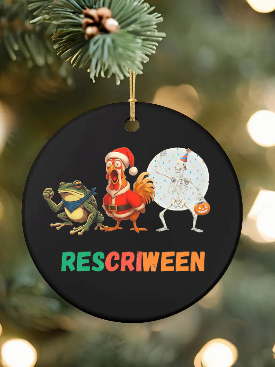 Funny "Rescriween" Printed Acrylic Decorative Ornament