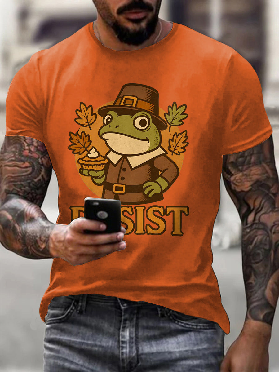 Men's Resist Thanksgiving Printed short sleeves t-shirt