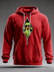 Men's Funny Christmas Grinch Dachshund Print Casual Hoodie