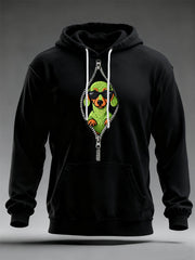 Men's Funny Christmas Grinch Dachshund Print Casual Hoodie