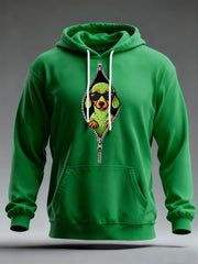Men's Funny Christmas Grinch Dachshund Print Casual Hoodie