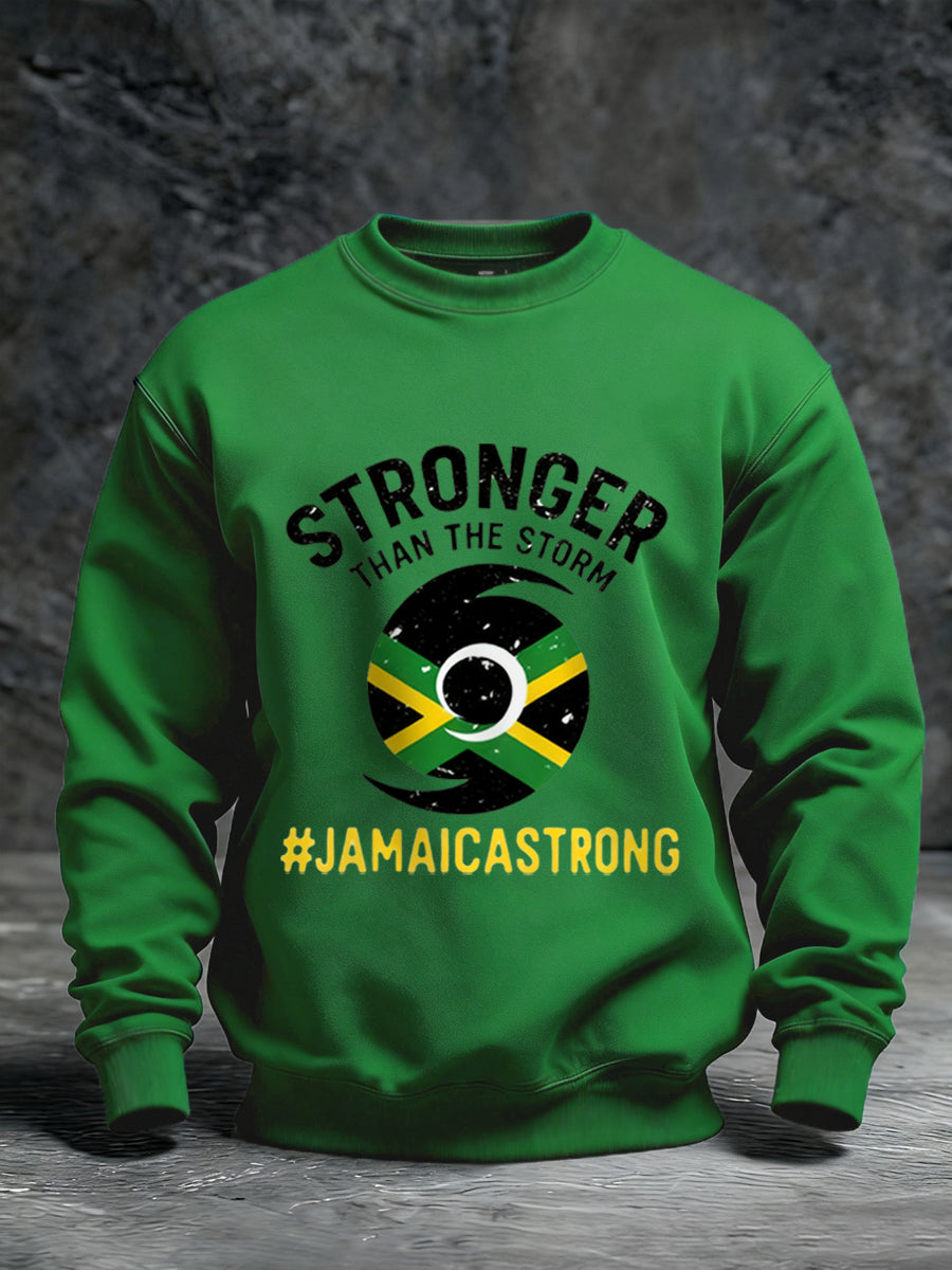 Men's Hurricane Melissa Jamaica Stronger Than The Storm Pray For Jamaica Sweatshirt