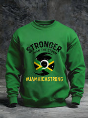 Men's Hurricane Melissa Jamaica Stronger Than The Storm Pray For Jamaica Sweatshirt