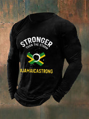 Men's Hurricane Melissa Jamaica Stronger Than The Storm Pray For Jamaica Long Sleeve T-shirt