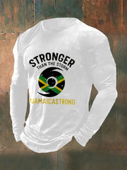 Men's Hurricane Melissa Jamaica Stronger Than The Storm Pray For Jamaica Long Sleeve T-shirt