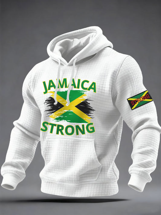Men's Hurricane Melissa Jamaica Stronger Than The Storm Pray For Jamaica Checkered Hoodie
