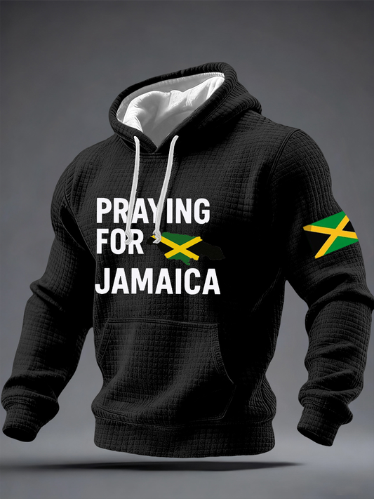 Men's Praying for Jamaica Print Hoodie