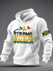 Men's Hurricane Melissa Jamaica Stronger Than The Storm Checkered Hoodie